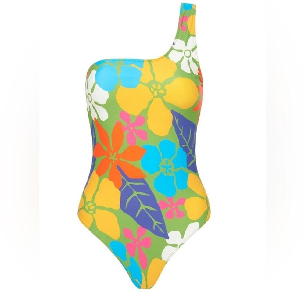 NWT Faithfull The Brand Aurea One Piece Swimsuit Costa Rei Floral Print Medium